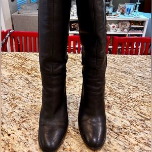 Kenneth Cole, New York, Justin, 2.0 Black Leather Tall Boots